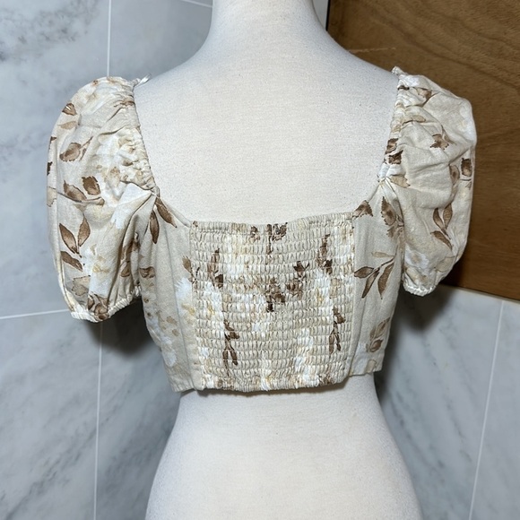 NWT House of Harlow 1960 linen Samina Cropped Top size XS - Picture 7 of 16